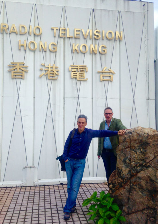 Fabio Piazza e Antonio Grassadonia HK Radio and TV center